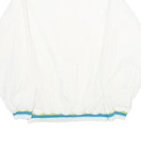 Womens White Polyester Blend Plain Casual L Jacket With Colour Trim And Graphic