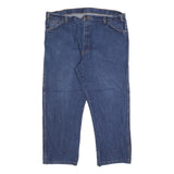 DICKIES Mens Jeans Blue Regular Straight Denim W42 L27 Classic Zip Closure