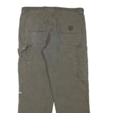 CARHARTT Mens Cotton Blend Brown Regular Straight Trousers W36 L30 Workwear
