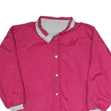 Womens Pink & Grey Plain Button Jacket M Polyester Blend Casual Light Layer