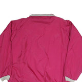 Womens Pink & Grey Plain Button Jacket M Polyester Blend Casual Light Layer