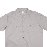 DICKIES Mens Grey Short Sleeve Shirt XL Cotton Blend Workwear Casual