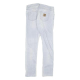 CARHARTT Womens Slim Light Blue Denim Jeans W31 L32 Zip Closure Casual
