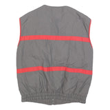 SKIN Womens Grey & Red Sleeveless Jacket M Polyester Blend Zip Sportswear Vest