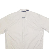 INFINITY BY CLASSIC Mens Beige Short Sleeve Shirt L Cotton Casual Summer Button