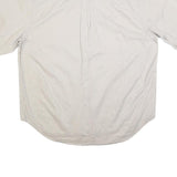 INFINITY BY CLASSIC Mens Beige Short Sleeve Shirt L Cotton Casual Summer Button