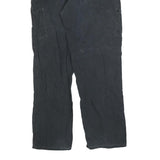 CARHARTT Mens Relaxed Black Cotton Blend Workwear Trousers W36 L34 Durable Fit