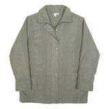 Womens Green Polyester Blend Jacket XL Plain Zip Closure Casual Lightweight