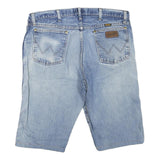 WRANGLER Womens Denim Blue Casual Shorts L W38 Cotton Blend Summer Fashion