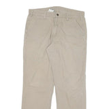 CARHARTT Mens Cotton Blend Beige Relaxed Straight Trousers W36 L34 Workwear