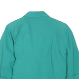 MAYERLINE Womens Green Button Jacket S Polyester Blend Classic Blazer Style