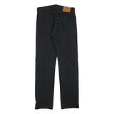LEVI'S 501 Big E Mens Jeans Black Regular Straight Denim W34 L34 Button Closure