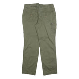 NATURAL REFLECTIONS Womens Cotton Blend Green Regular Fit Straight Leg Trousers