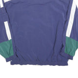 ANSCHUTZ Womens Blue & Green Graphic Zip Polyester Blend Casual Jacket L