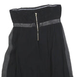 MAJE Womens Black Strapless Silk Dress Mini Evening Cocktail Elegant S