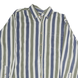 SONOMA Mens Blue & Green Striped Button Down Shirt XL Casual Cotton Classic