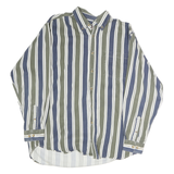 SONOMA Mens Blue & Green Striped Button Down Shirt XL Casual Cotton Classic