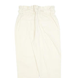 WHO WHAT WEAR Womens Cotton Blend White Regular Fit Straight Leg Trousers W28