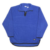 PRO SPIRIT Mens Blue Plain Pullover Pattern Quarter Zip Regular M Jumper