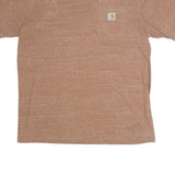 CARHARTT Mens Brown & White Cotton Blend Pocket T-Shirt L Short Sleeve Crew Neck