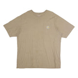 CARHARTT Mens Beige Pocket T-Shirt XL Short Sleeve Crew Neck Classic Cotton