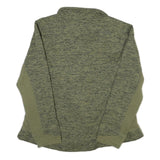 THE NORTH FACE Womens Green Polyester Blend Zip Jacket L Woven Heathered Outdoor
