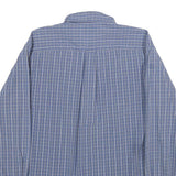 NAUTICA Mens Blue Check Shirt L Cotton Button-Down Collar Casual Classic