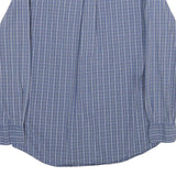 NAUTICA Mens Blue Check Shirt L Cotton Button-Down Collar Casual Classic