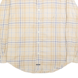 NAUTICA Mens Beige & Blue Check Button-Down Shirt L Casual Cotton Long Sleeve