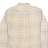 NAUTICA Mens Beige & Blue Check Button-Down Shirt L Casual Cotton Long Sleeve