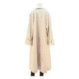 Womens Beige Cotton Blend Button Closure Long Sleeve Jacket XL Plain Classic