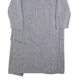 Womens Grey Wool Blend Long Sleeve Jacket M Woven Plain Elegant