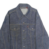 LEVI'S Mens Blue Denim Cotton Button Jacket S Classic Fit Plain Cotton Casual