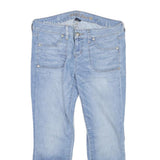 GUESS Womens Slim Light Blue Denim Jeans W32 L24 Zip Pocket Casual Denim
