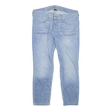 GUESS Womens Slim Light Blue Denim Jeans W32 L24 Zip Pocket Casual Denim
