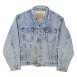 LEVI'S Mens Blue Denim Button Jacket M Cotton Regular Fit Vintage Classic