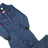 JCPENNEY Womens Blue Lined Dungarees Regular Fit Polyester Blend M W30 L27