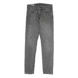 LEVI'S 512 Mens Slim Grey Denim Raw Zip Jeans W30 L32 Classic Style