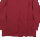 CLUB Mens Red Shirt M Button Plain Cotton Blend Casual Dress Shirt