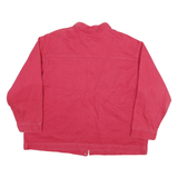 DELTA BLUES Womens Red Cotton Button Jacket 3XL Classic Plain Comfortable