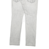 CALVIN KLEIN Mens Jeans White & Light Grey Slim Straight Denim Rinse W32 L30