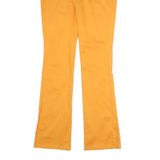 RALPH LAUREN Womens Cotton Blend Yellow Slim Bootcut Trousers W28 L32 Stylish