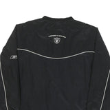 NFL Mens Black Raiders Football Polyester Blend Jacket XL Plain Sportswear