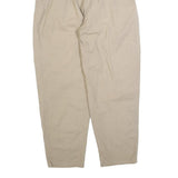 GO-IN Womens Beige Cotton Blend Regular Fit Trousers W30 L28 Classic Casual Wear