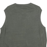DOCKERS Mens Grey Beige Argyle Cotton Sleeveless V-Neck Jumper L Classic