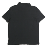 CALVIN KLEIN Mens Black & Grey White Colourblock Short Sleeve Polo Shirt L