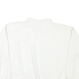 Mens White Sweatshirt Birds Graphic Cotton Blend Collar M Oversized Long Sleeve