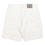 WRANGLER Mens White Casual Cotton Blend Shorts M W33 Classic Comfort Design