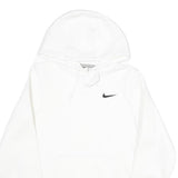 NIKE Mens White Hoodie XS Cotton Blend Pullover Lightweight Sportswear