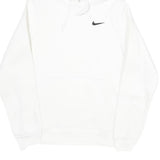 NIKE Mens White Hoodie XS Cotton Blend Pullover Lightweight Sportswear